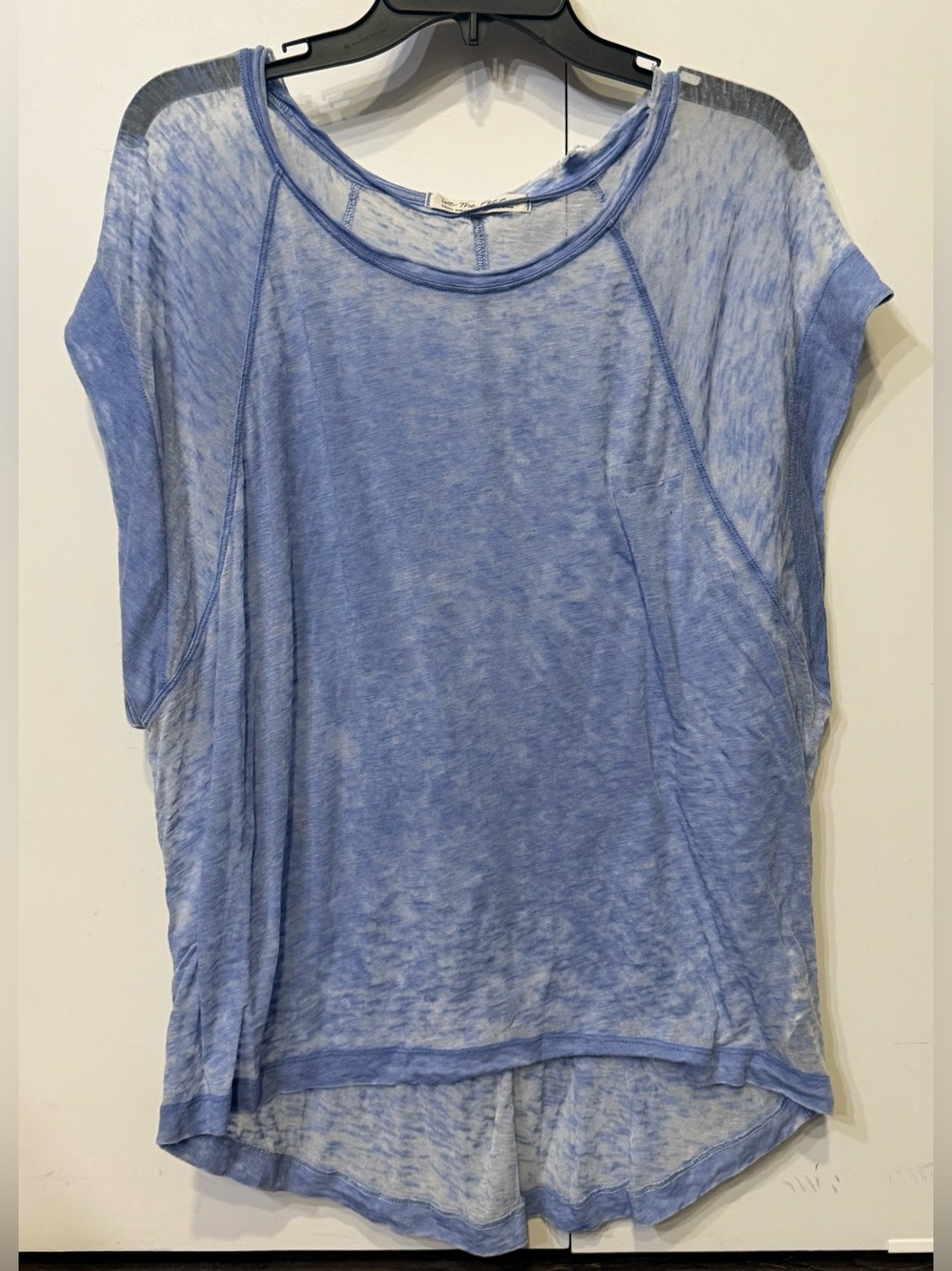 We the Free by Free People All I need Blue burn out Tee Shirt